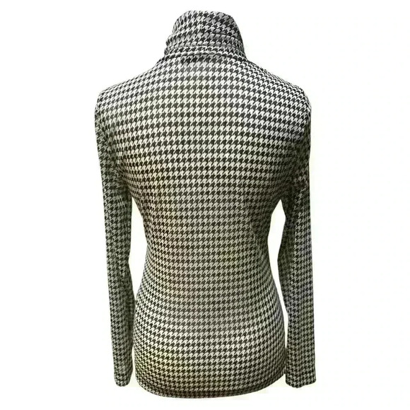 White House Black Market Sheer Houndstooth Turtleneck Top Size XS - Picture 5 of 7